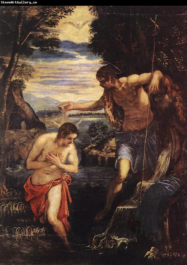 TINTORETTO, Jacopo Baptism of Christ  sd